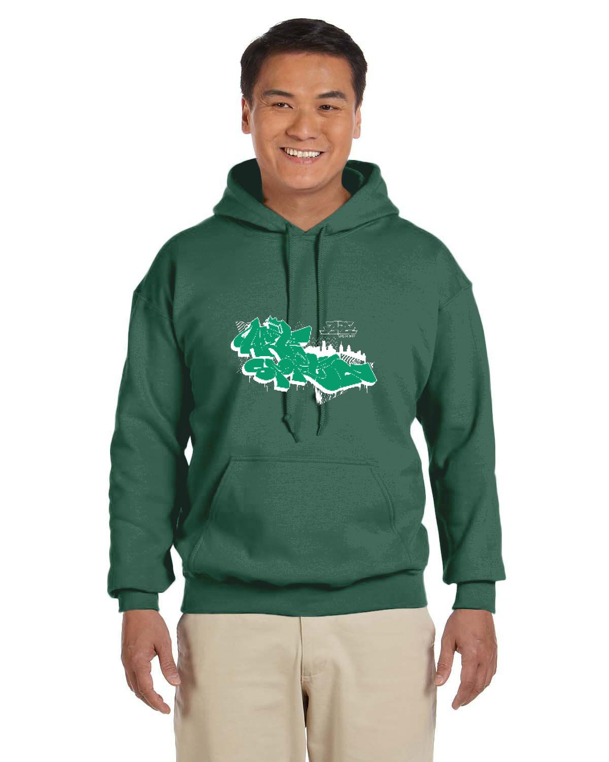 Artsportz Green Hoodie (Gildan Adult Heavy Blend 13.3 oz./lin. yd., 50/50 Hood | G185)