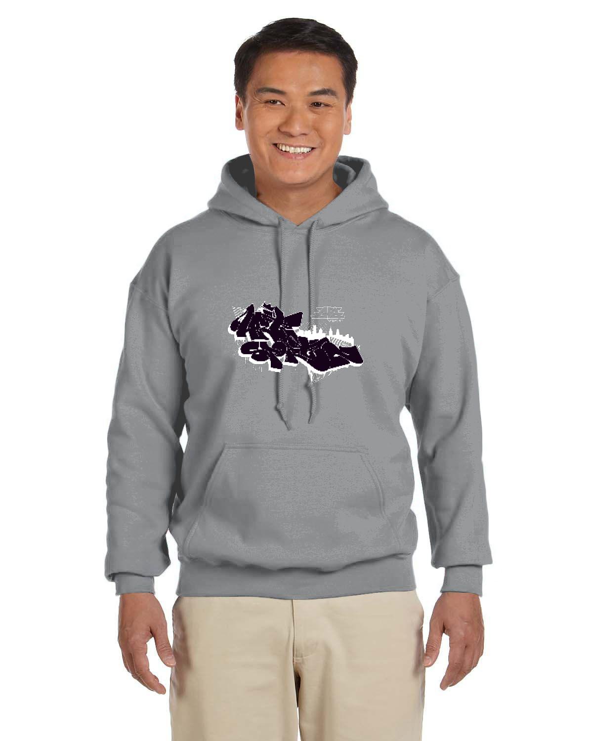 Artsportz Black Hoodie (Gildan Adult Heavy Blend 13.3 oz./lin. yd., 50/50 Hood | G185)