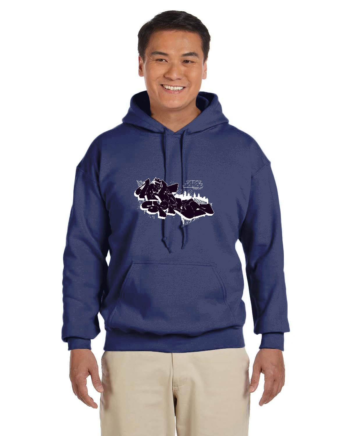 Artsportz Black Hoodie (Gildan Adult Heavy Blend 13.3 oz./lin. yd., 50/50 Hood | G185)