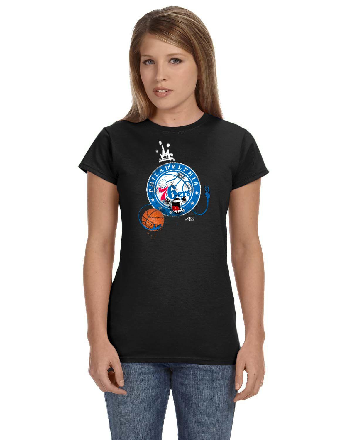 Sixers Monster Ladies Tee (Gildan Ladies' Softstyle 7.5 oz./lin. yd. Fitted T-Shirt | G640L)