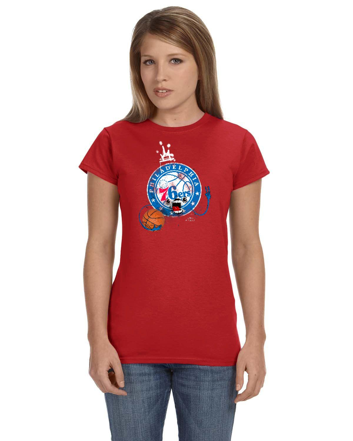 Sixers Monster Ladies Tee (Gildan Ladies' Softstyle 7.5 oz./lin. yd. Fitted T-Shirt | G640L)