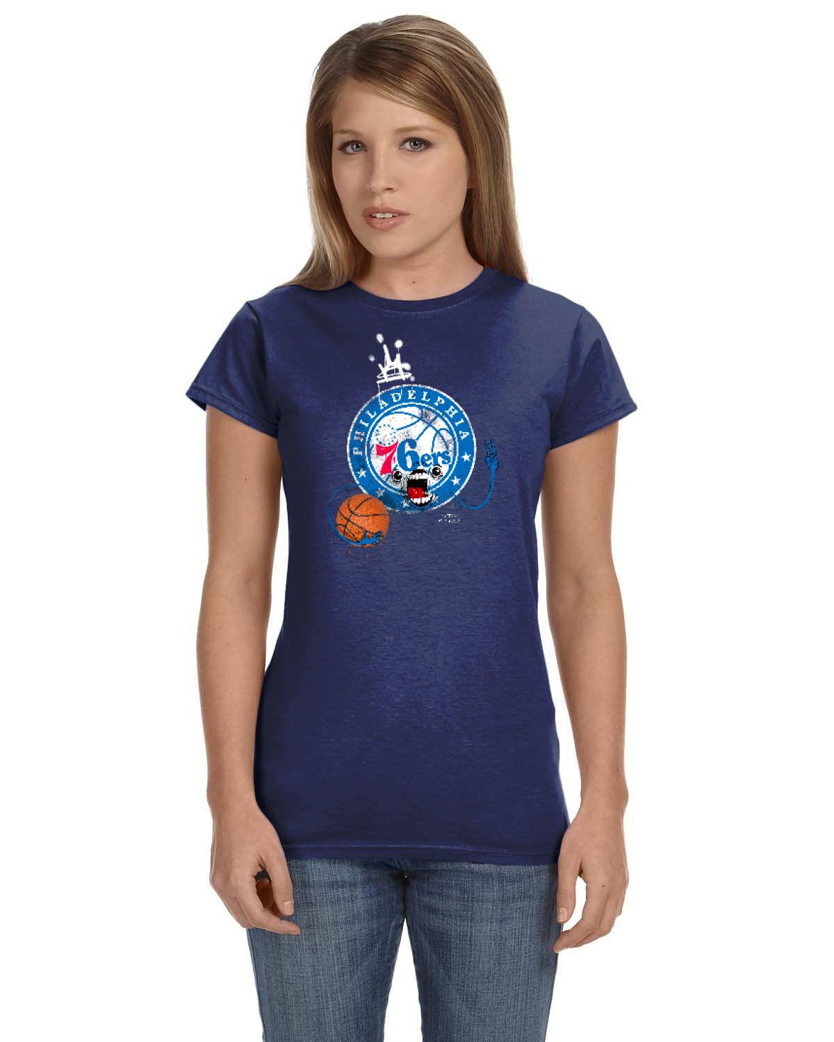 Sixers Monster Ladies Tee (Gildan Ladies' Softstyle 7.5 oz./lin. yd. Fitted T-Shirt | G640L)