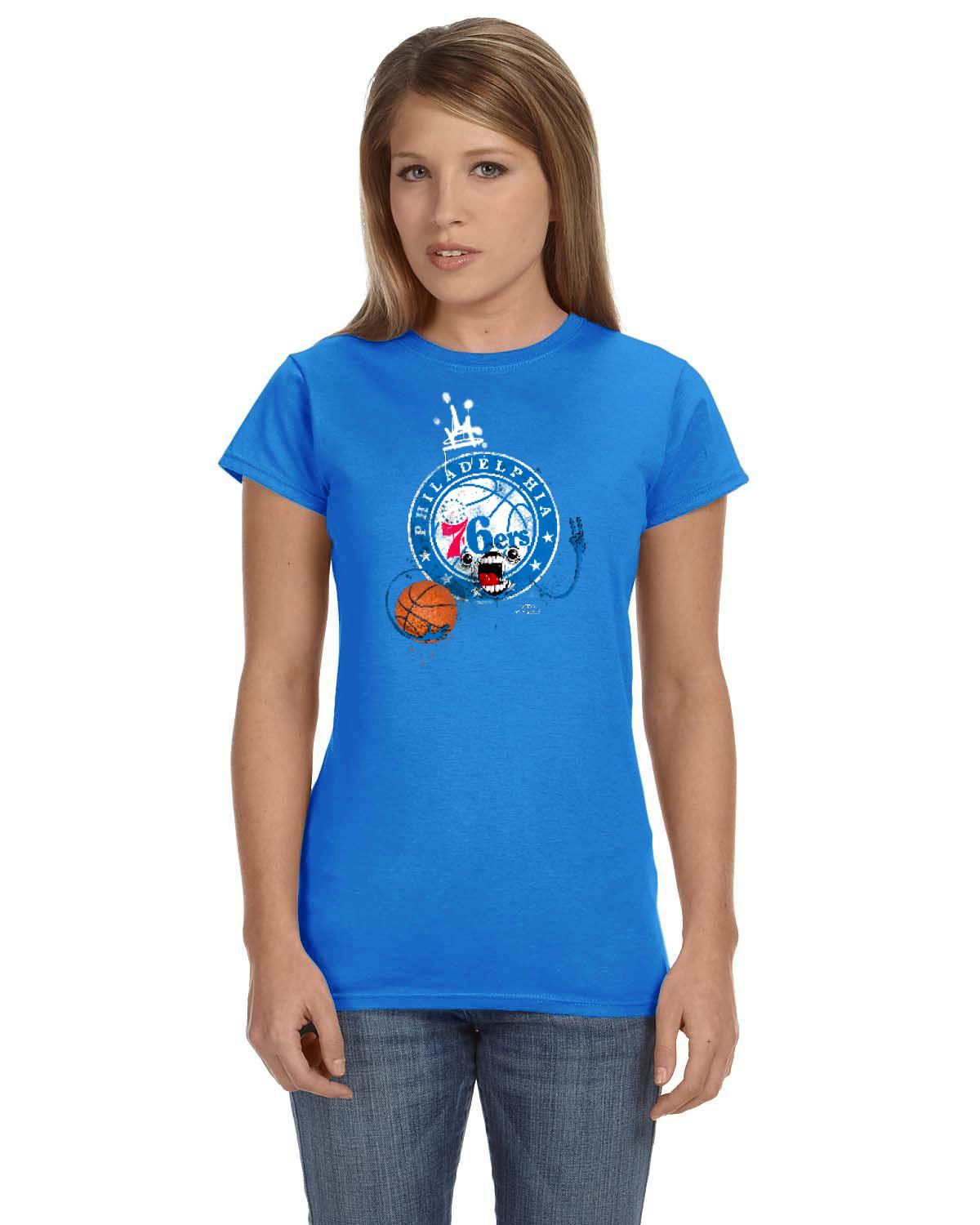 Sixers Monster Ladies Tee (Gildan Ladies' Softstyle 7.5 oz./lin. yd. Fitted T-Shirt | G640L)
