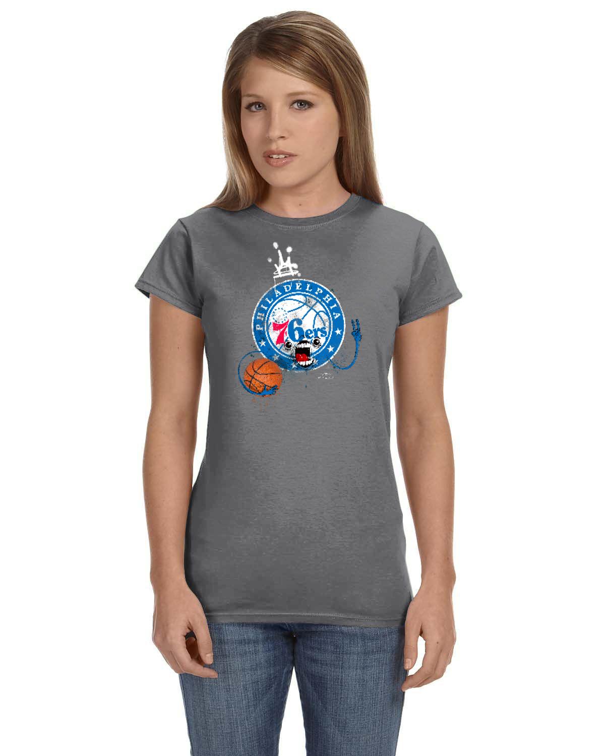 Sixers Monster Ladies Tee (Gildan Ladies' Softstyle 7.5 oz./lin. yd. Fitted T-Shirt | G640L)