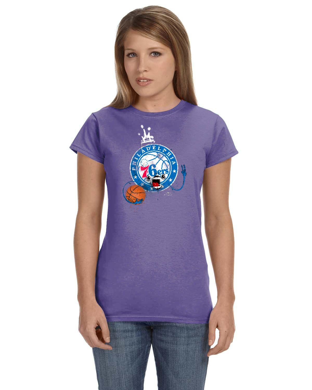 Sixers Monster Ladies Tee (Gildan Ladies' Softstyle 7.5 oz./lin. yd. Fitted T-Shirt | G640L)