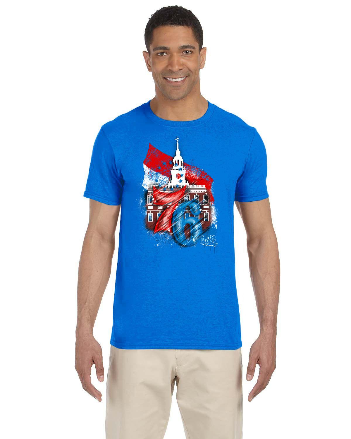 76ers Independence Tee (Gildan Adult Softstyle 7.5 oz./lin. yd. T-Shirt | G640)