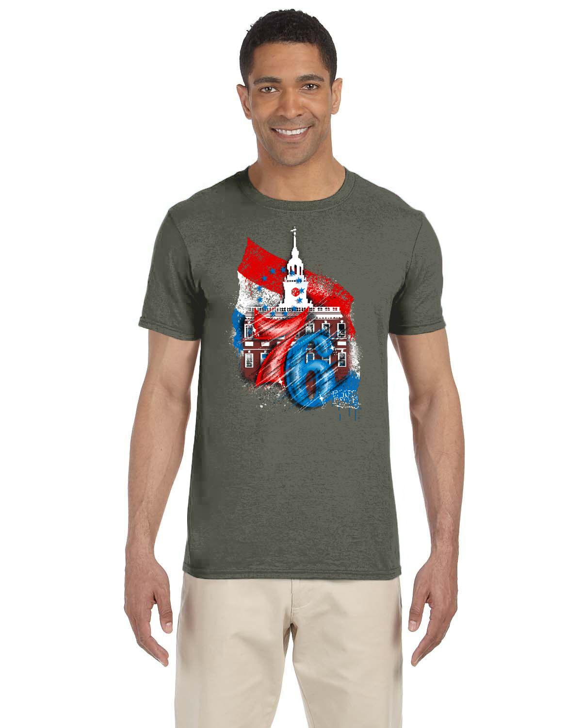 76ers Independence Tee (Gildan Adult Softstyle 7.5 oz./lin. yd. T-Shirt | G640)