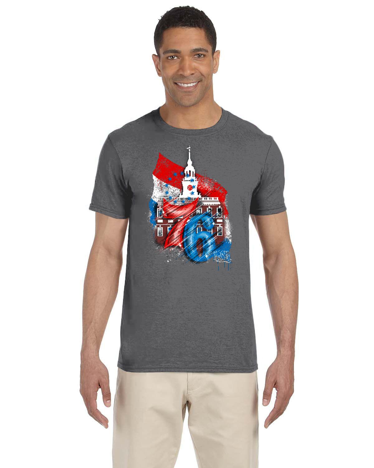 76ers Independence Tee (Gildan Adult Softstyle 7.5 oz./lin. yd. T-Shirt | G640)