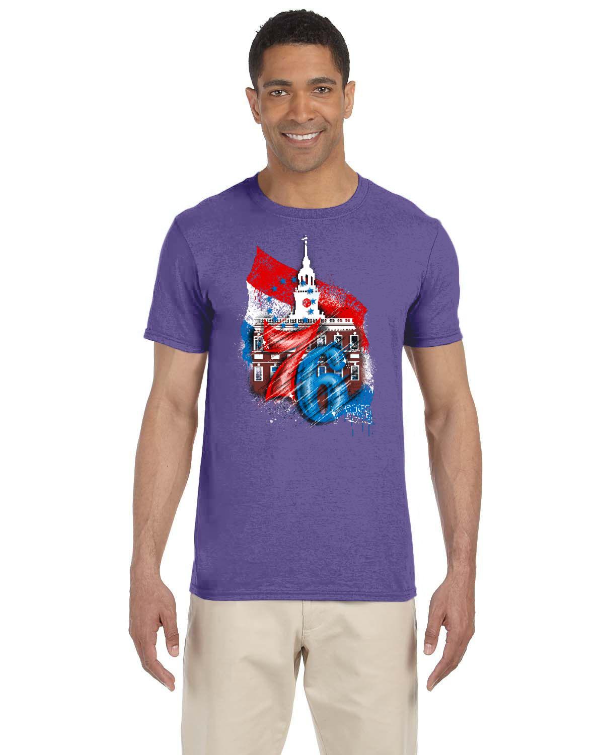 76ers Independence Tee (Gildan Adult Softstyle 7.5 oz./lin. yd. T-Shirt | G640)