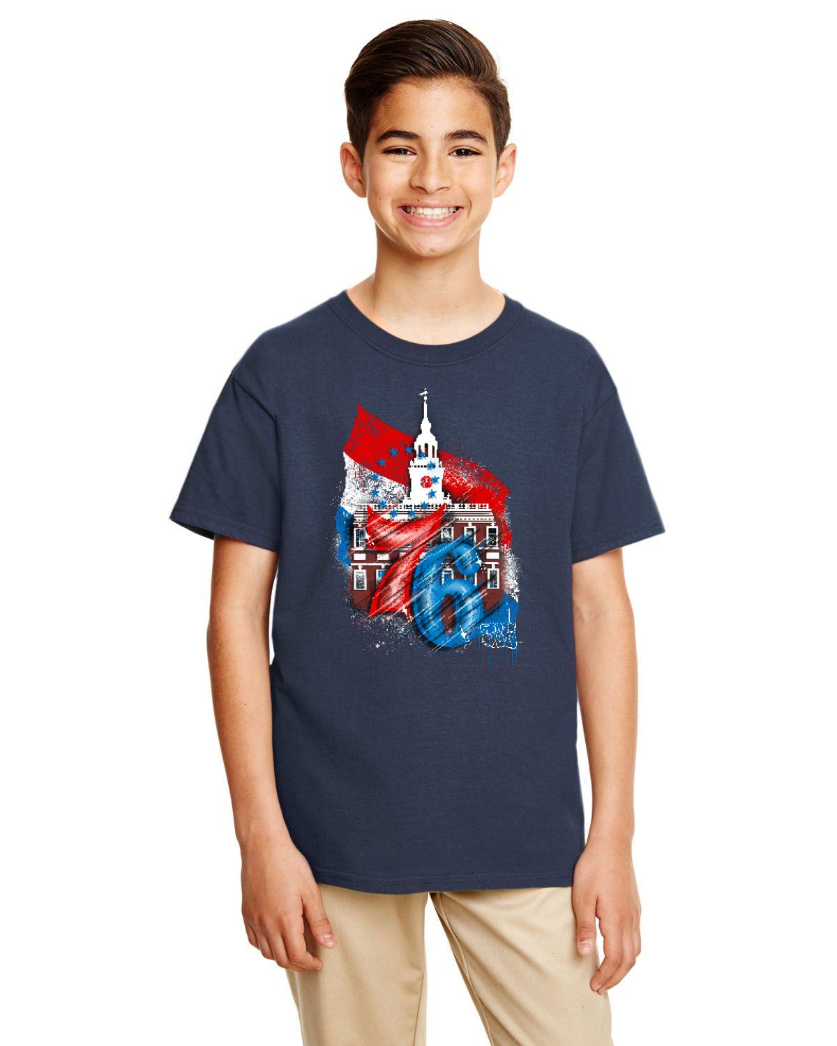 76ers Independence Youth Tee (Gildan Youth Softstyle 7.5 oz./lin. yd. T-Shirt | G645B)