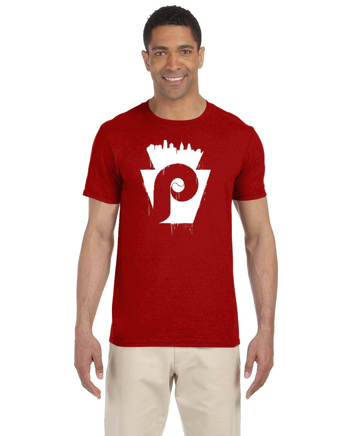 Keystone Philly White Drip Tee (Gildan Adult Softstyle 7.5 oz./lin. yd. T-Shirt | G640)