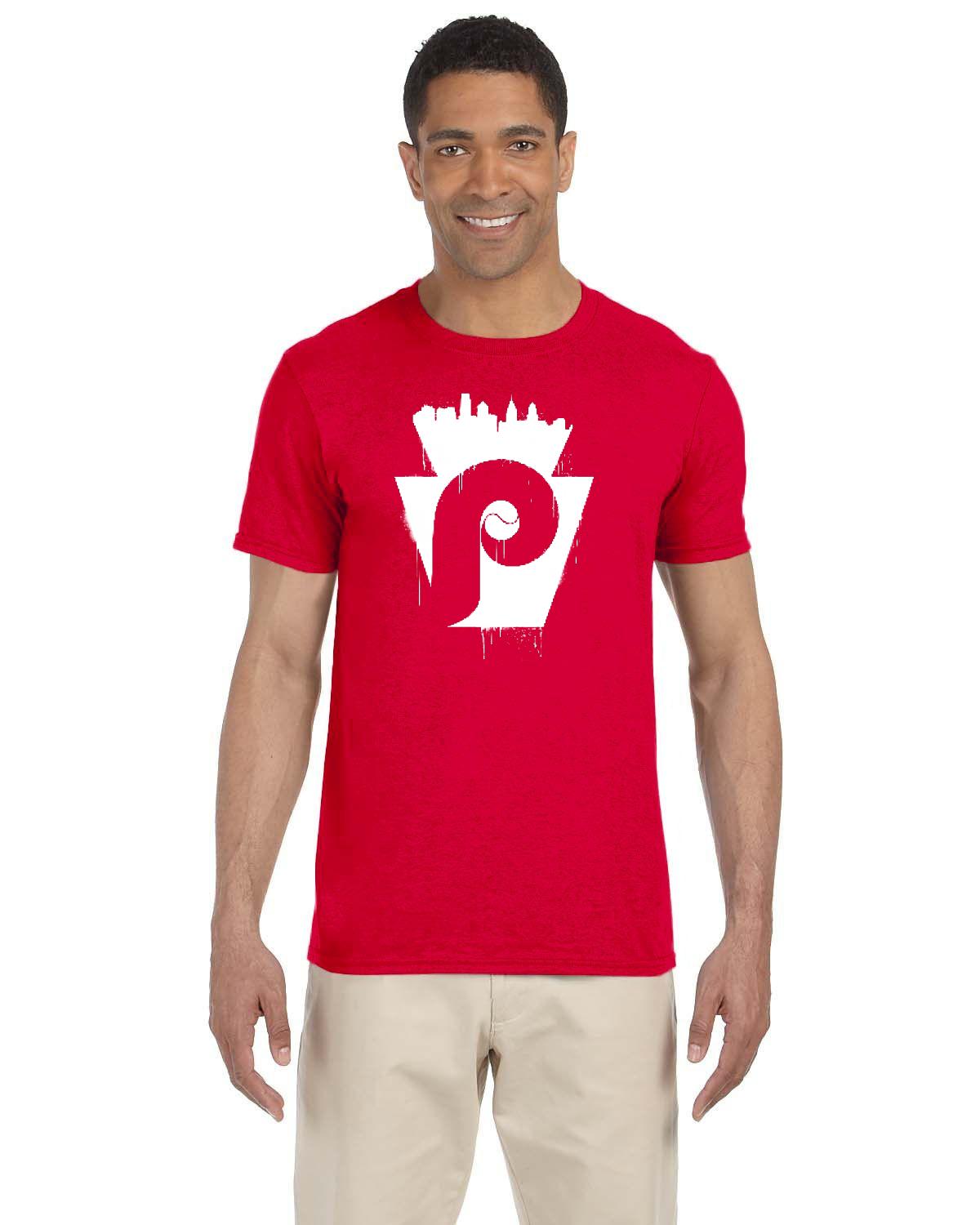 Keystone Philly White Drip Tee (Gildan Adult Softstyle 7.5 oz./lin. yd. T-Shirt | G640)