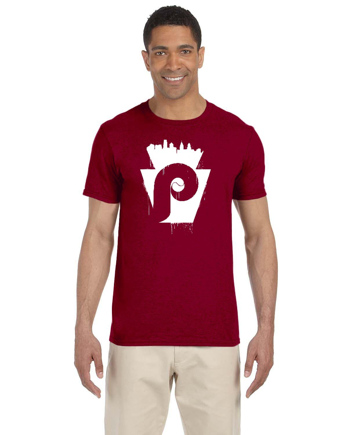 Keystone Philly White Drip Tee (Gildan Adult Softstyle 7.5 oz./lin. yd. T-Shirt | G640)