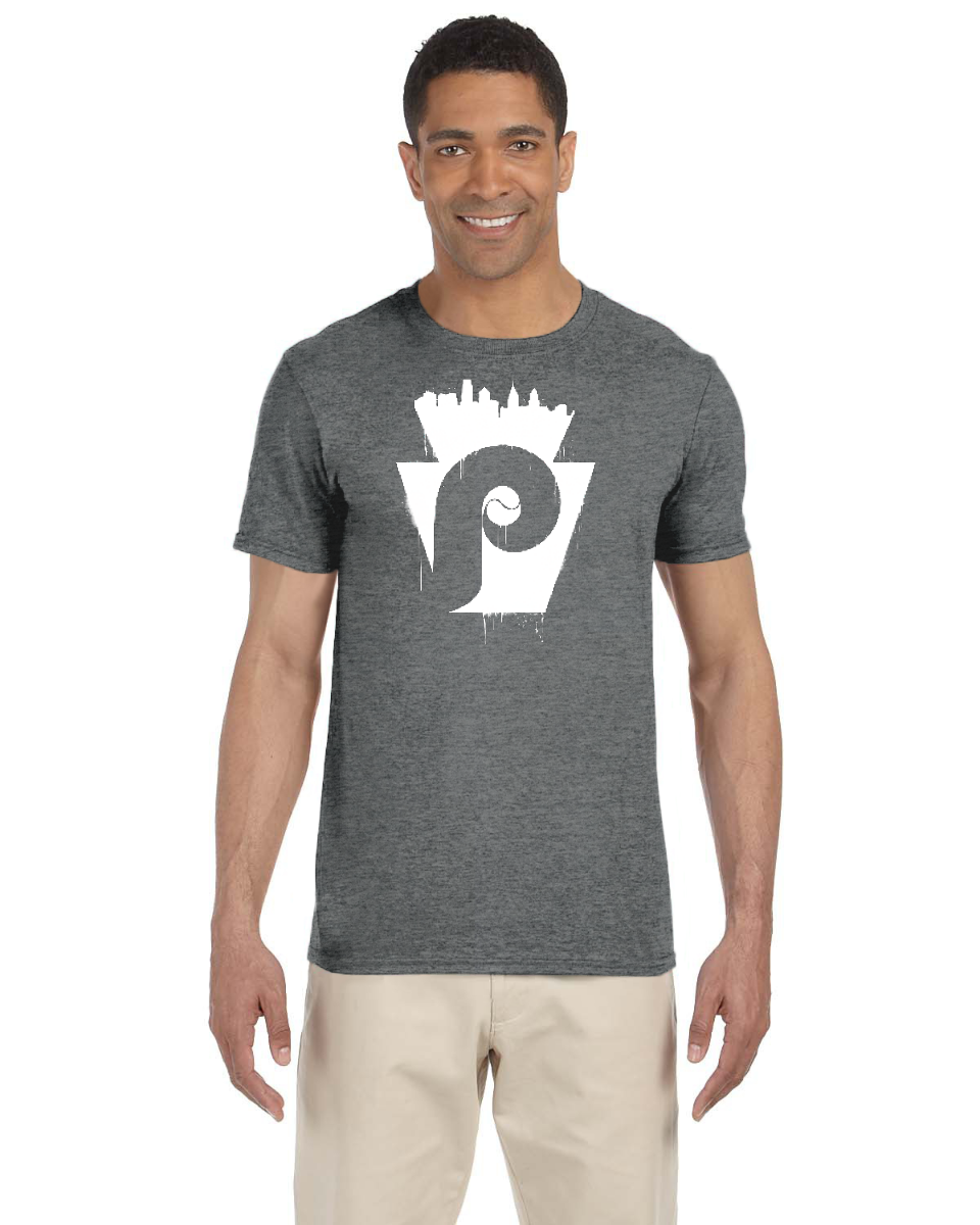 Keystone Philly White Drip Tee (Gildan Adult Softstyle 7.5 oz./lin. yd. T-Shirt | G640)