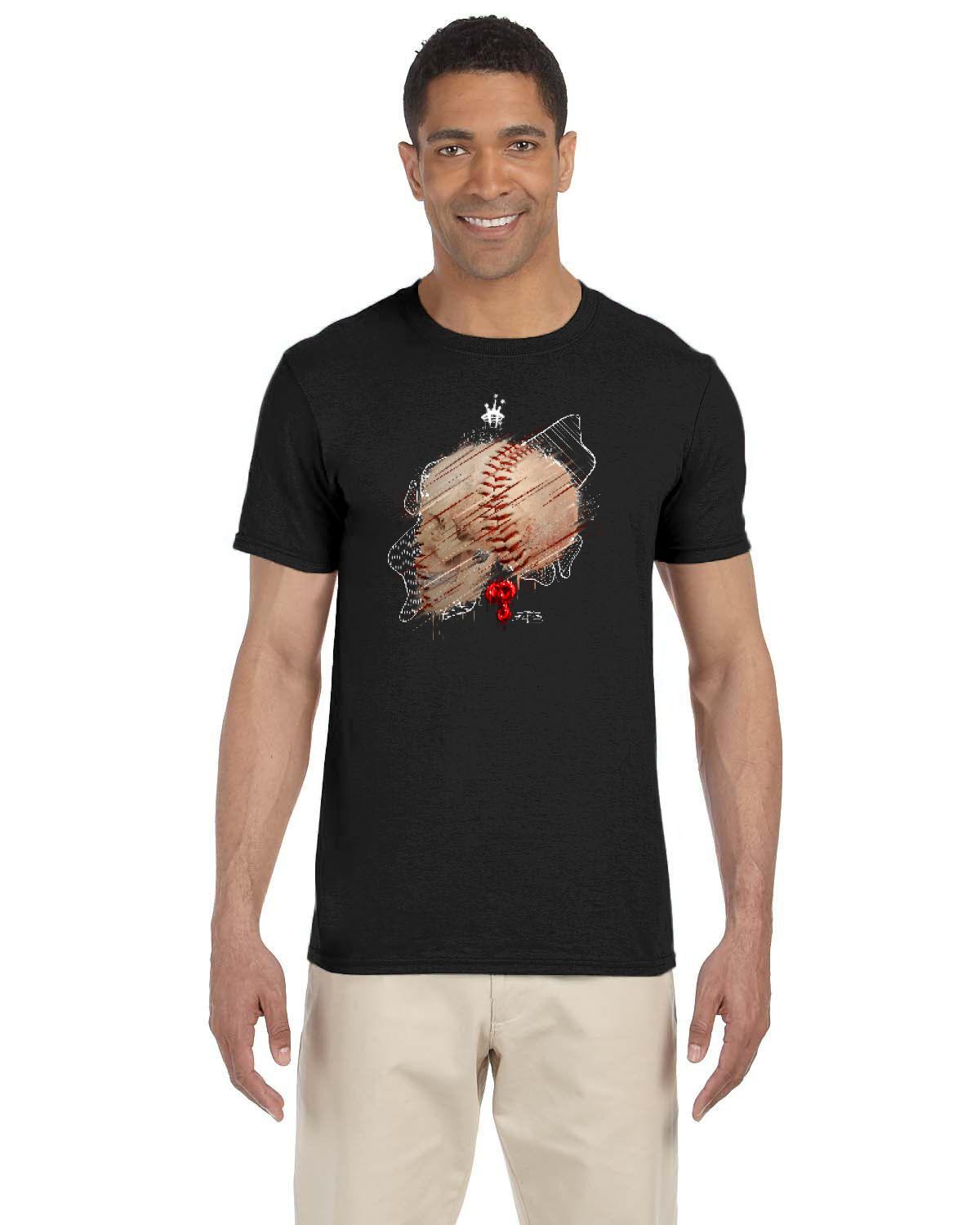 Philly Baseball Skull White Tee (Gildan Adult Softstyle 7.5 oz./lin. yd. T-Shirt | G640)