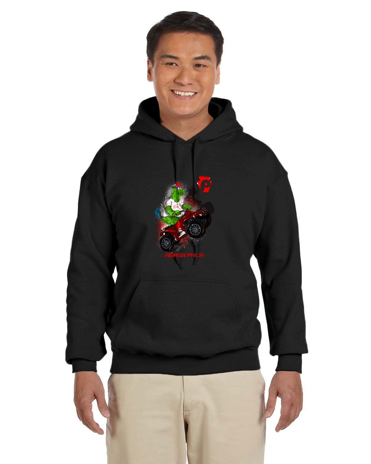 Fightin Phanatic Front Only Hoodie (Gildan Adult Heavy Blend 13.3 oz./lin. yd., 50/50 Hood | G185)