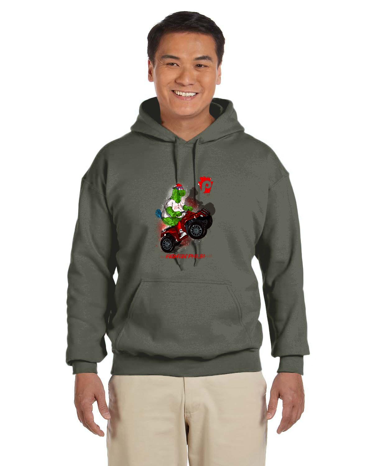 Fightin Phanatic Front Only Hoodie (Gildan Adult Heavy Blend 13.3 oz./lin. yd., 50/50 Hood | G185)