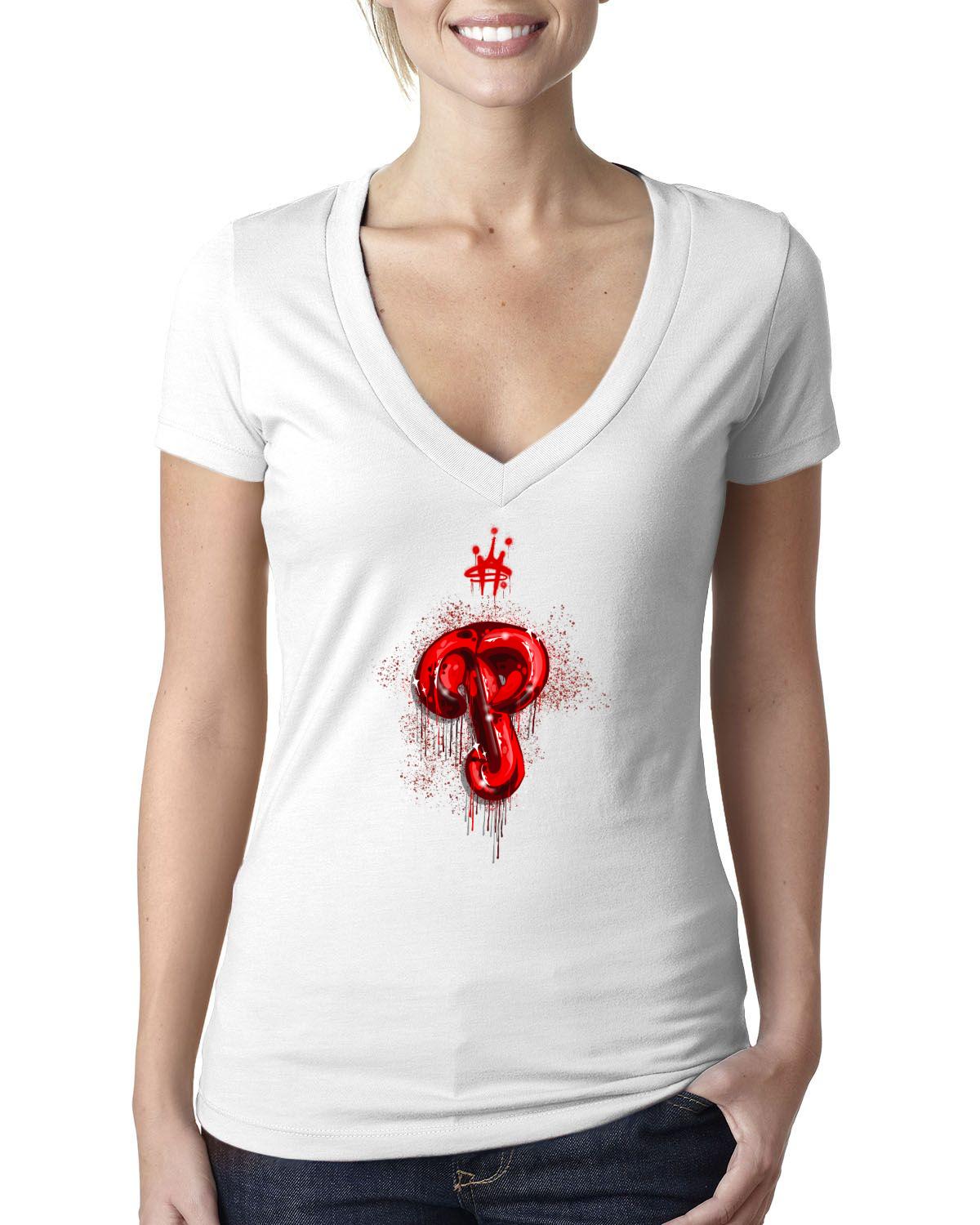 Philly Dimensional V Neck (Next Level Ladies' CVC Deep V | 6640)