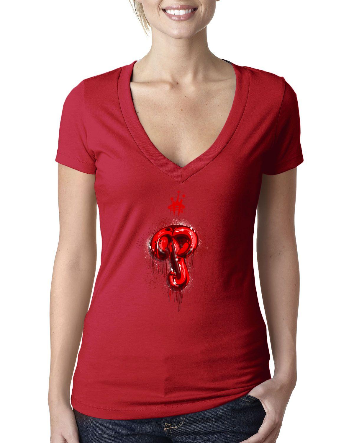 Philly Dimensional V Neck (Next Level Ladies' CVC Deep V | 6640)