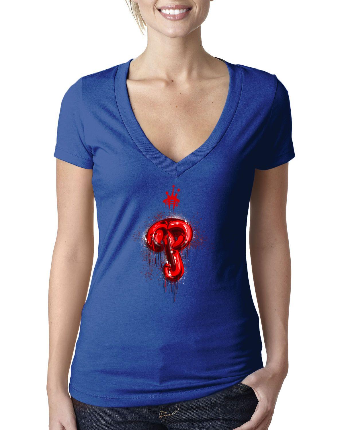 Philly Dimensional V Neck (Next Level Ladies' CVC Deep V | 6640)
