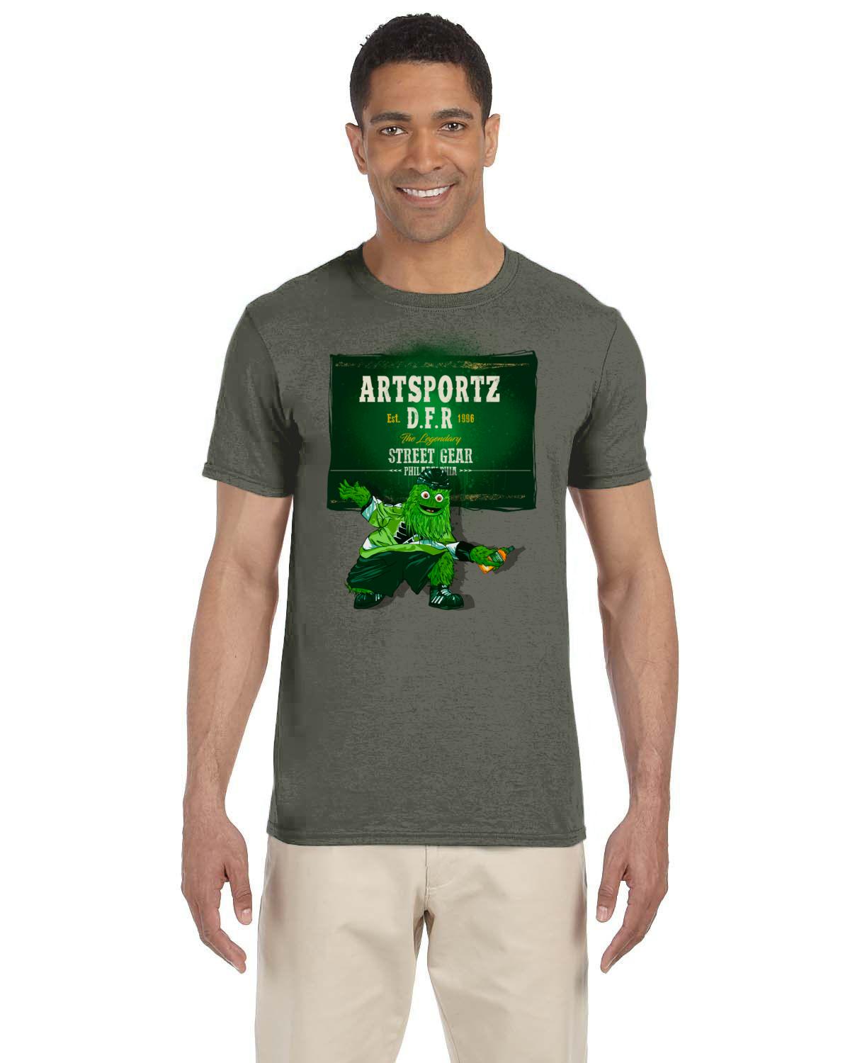 Gritty Green Label Tee (Gildan Adult Softstyle 7.5 oz./lin. yd. T-Shirt | G640)