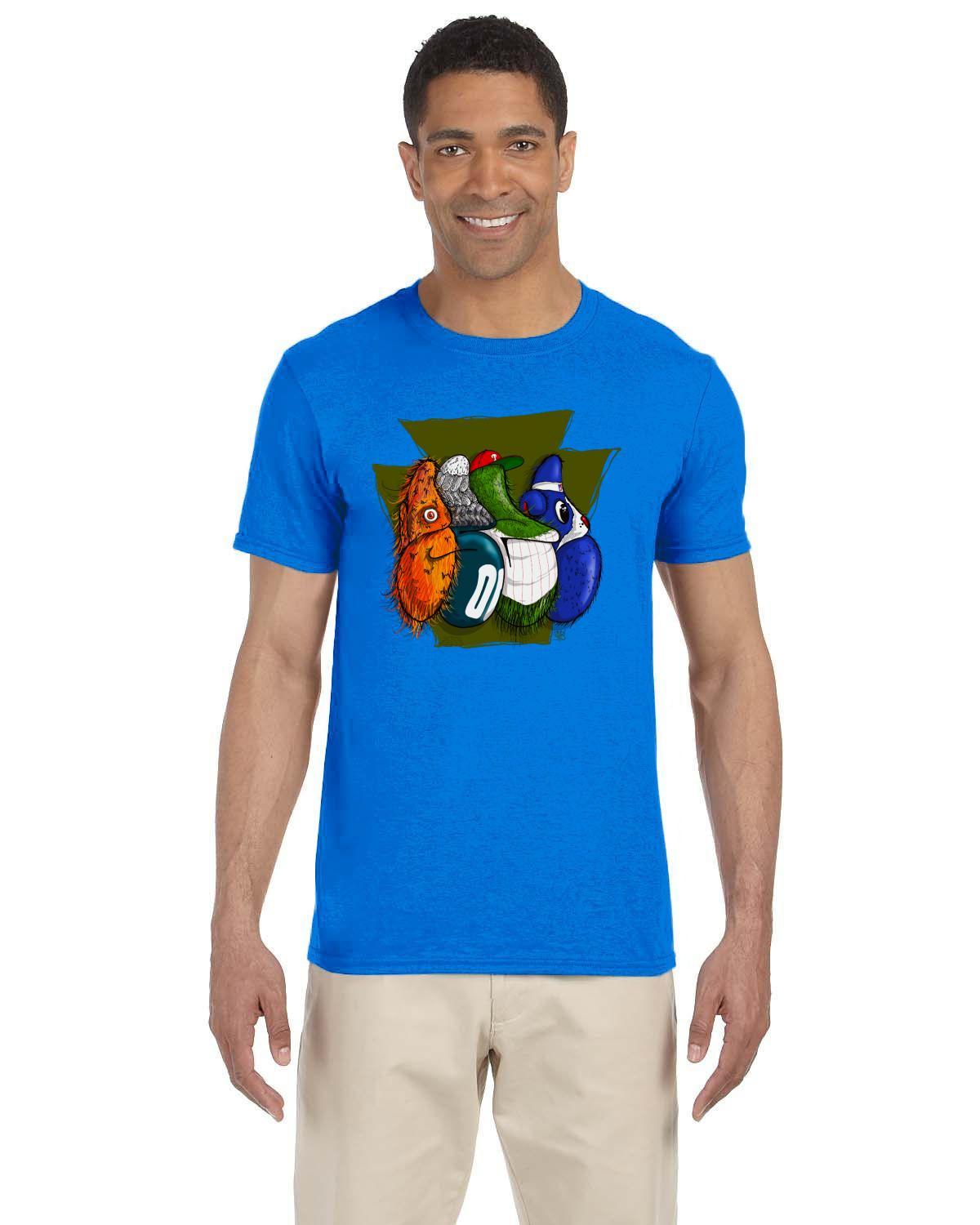 Philly Throw Keystone Tee (Gildan Adult Softstyle 7.5 oz./lin. yd. T-Shirt | G640)