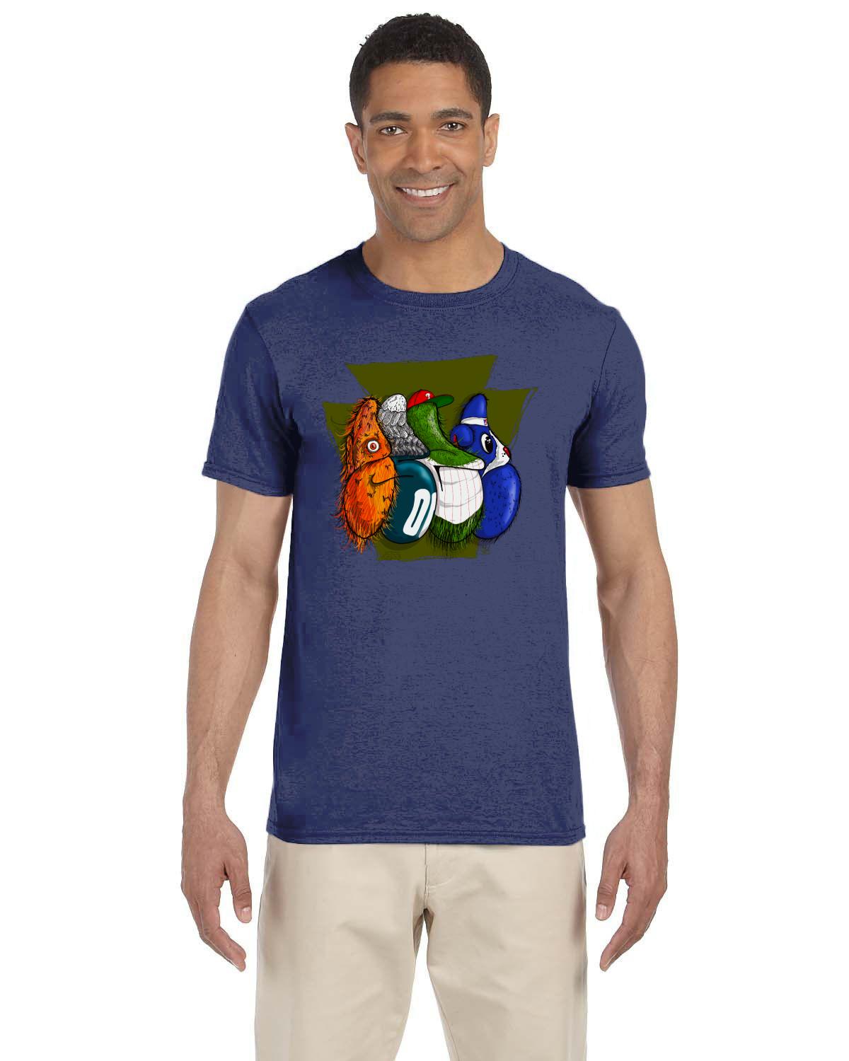 Philly Throw Keystone Tee (Gildan Adult Softstyle 7.5 oz./lin. yd. T-Shirt | G640)