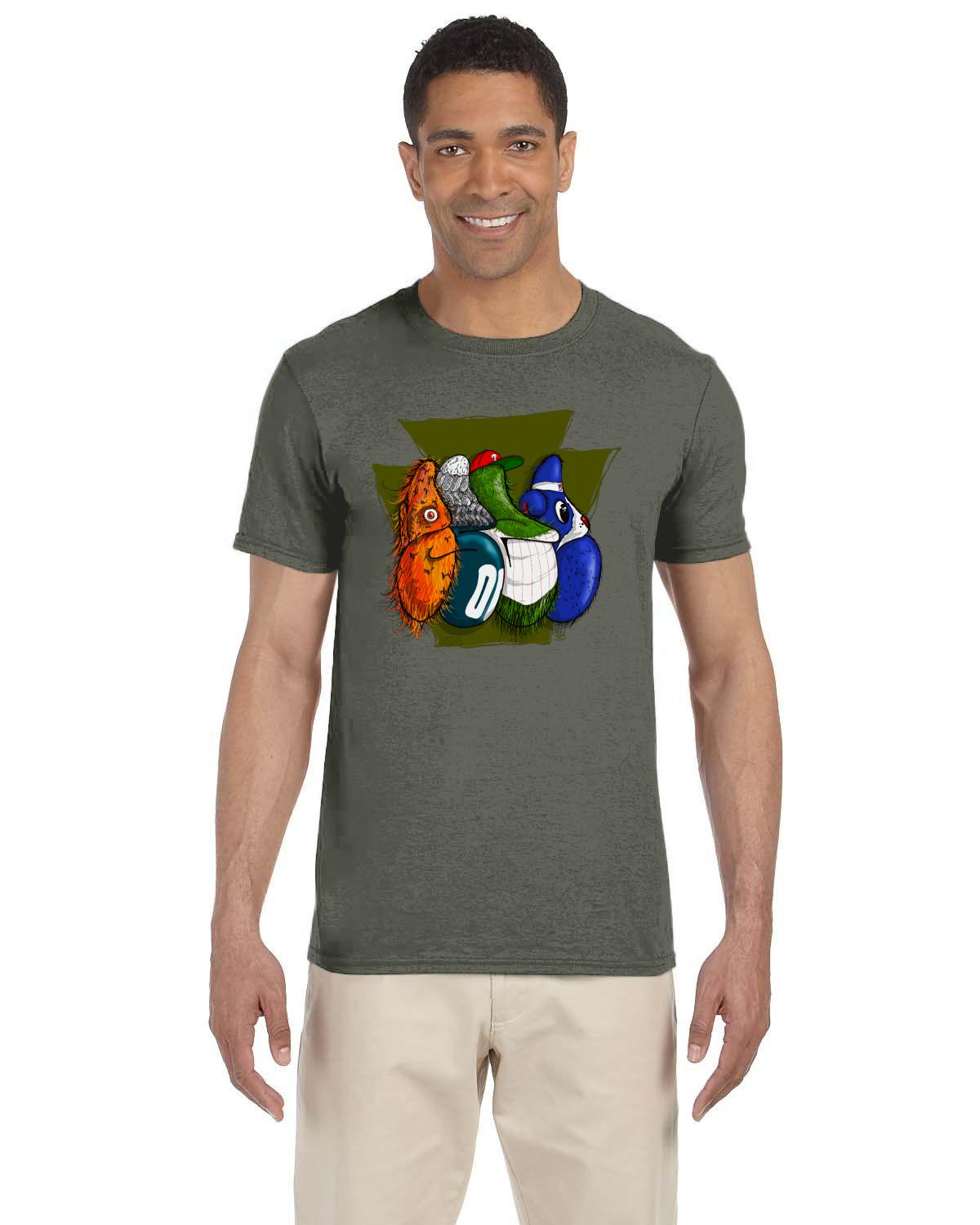Philly Throw Keystone Tee (Gildan Adult Softstyle 7.5 oz./lin. yd. T-Shirt | G640)