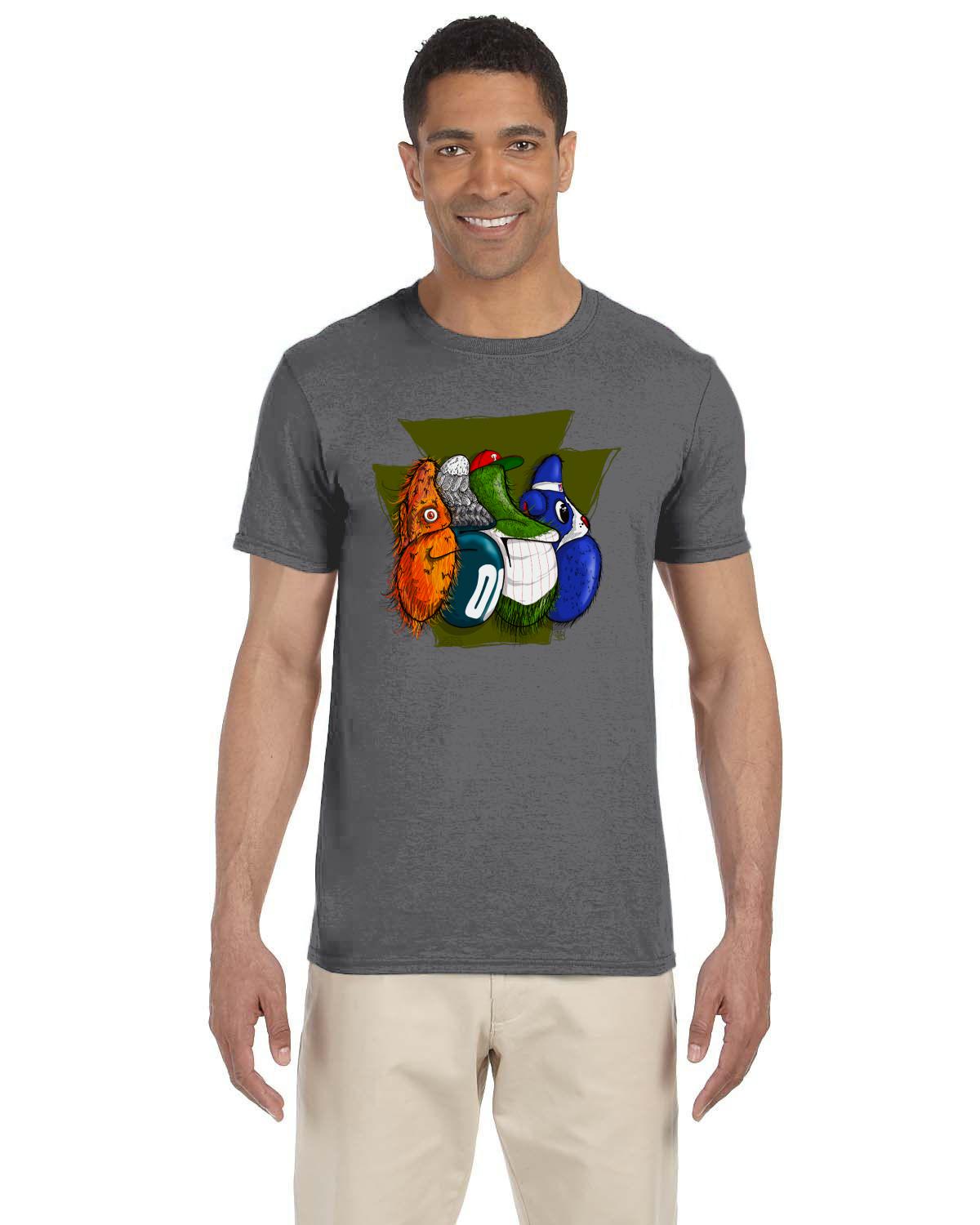 Philly Throw Keystone Tee (Gildan Adult Softstyle 7.5 oz./lin. yd. T-Shirt | G640)