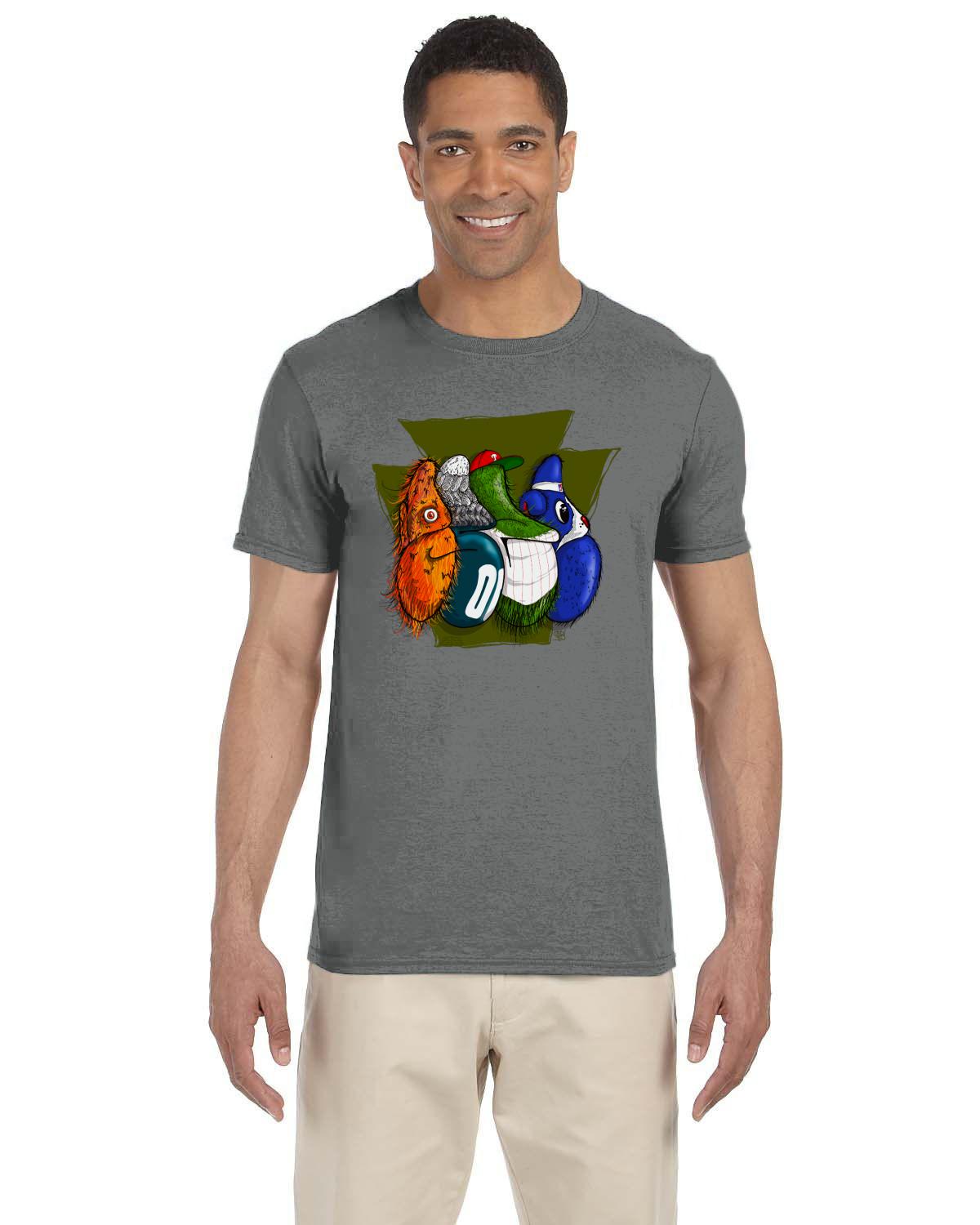 Philly Throw Keystone Tee (Gildan Adult Softstyle 7.5 oz./lin. yd. T-Shirt | G640)