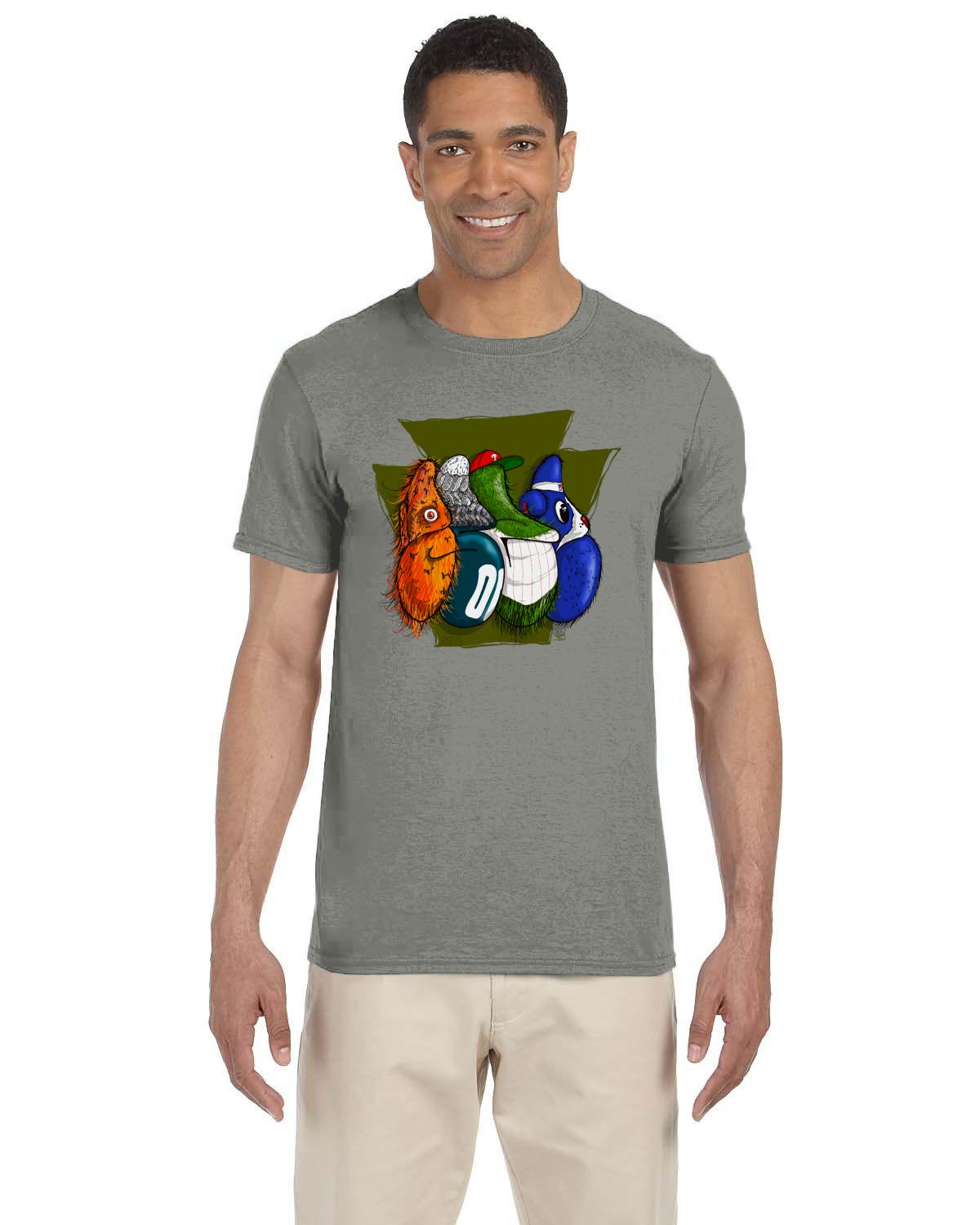 Philly Throw Keystone Tee (Gildan Adult Softstyle 7.5 oz./lin. yd. T-Shirt | G640)