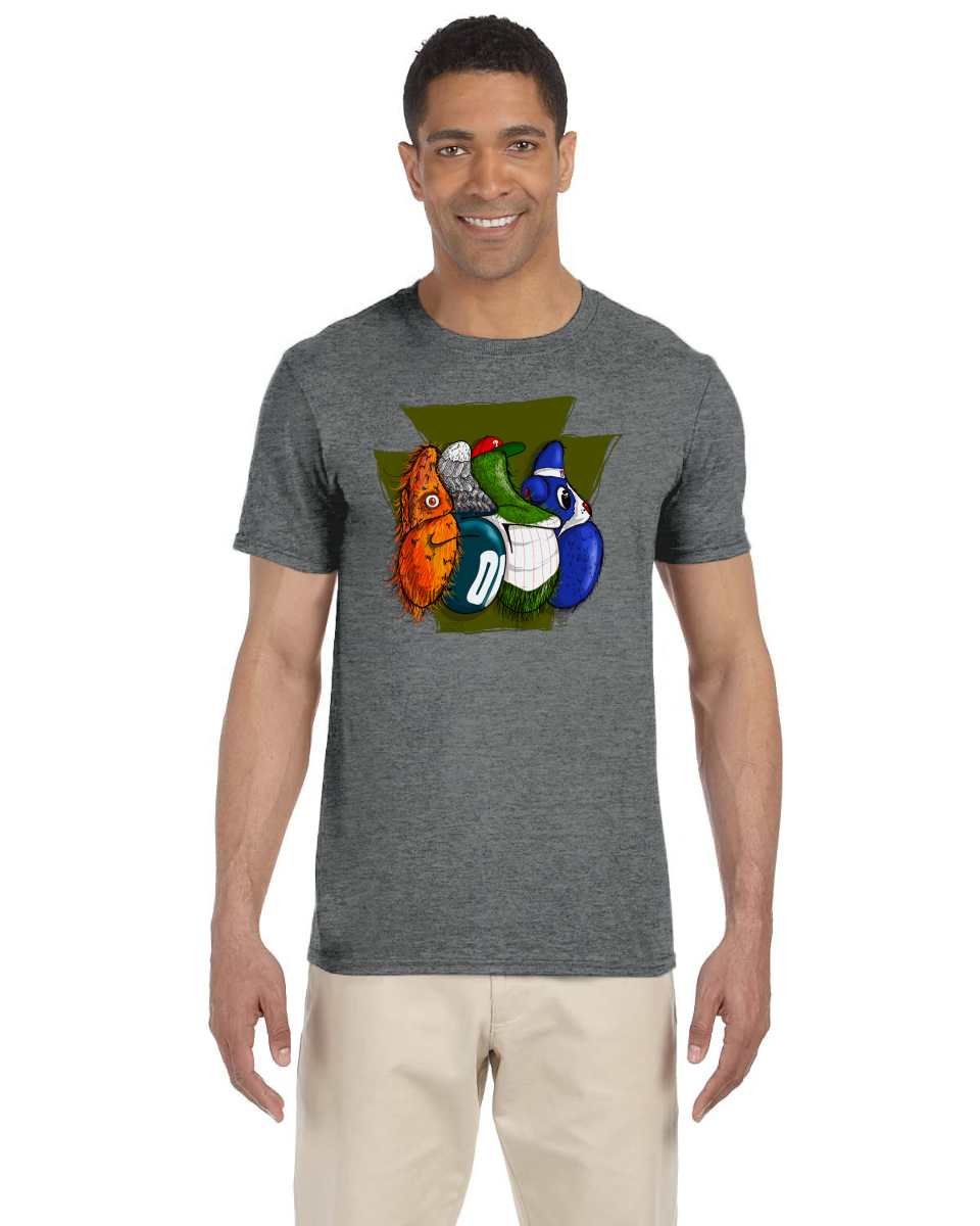 Philly Throw Keystone Tee (Gildan Adult Softstyle 7.5 oz./lin. yd. T-Shirt | G640)
