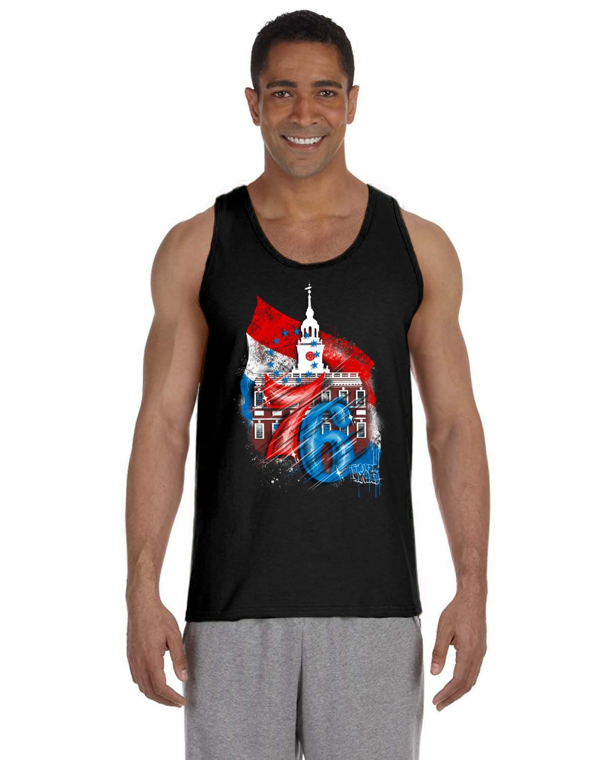 76ers Independence Tank (Gildan Adult Ultra Cotton 10 oz./lin. yd. Tank | G220)