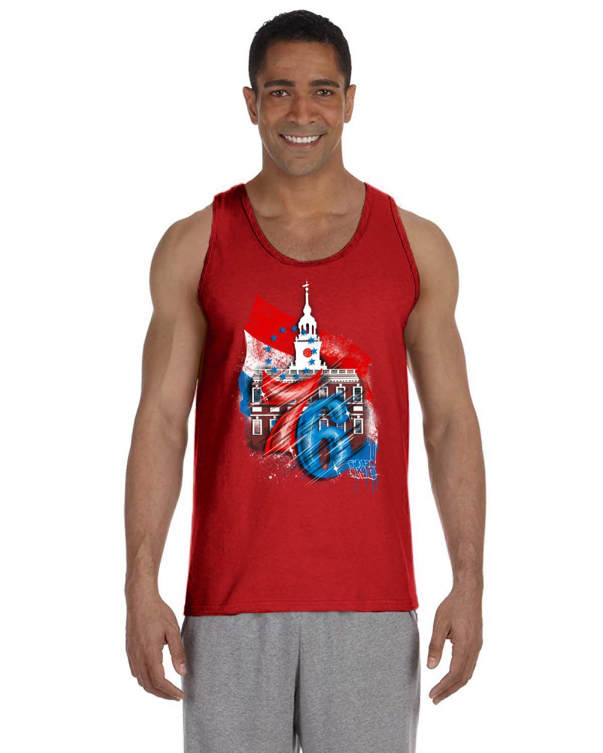 76ers Independence Tank (Gildan Adult Ultra Cotton 10 oz./lin. yd. Tank | G220)