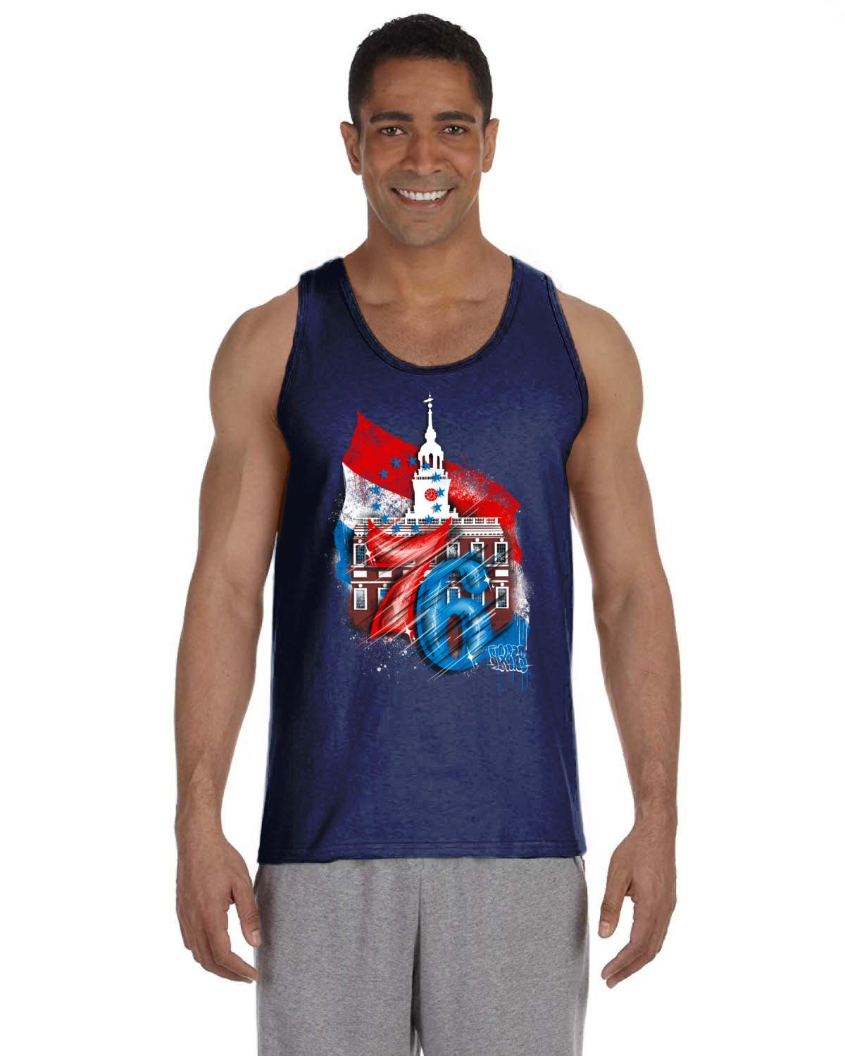 76ers Independence Tank (Gildan Adult Ultra Cotton 10 oz./lin. yd. Tank | G220)