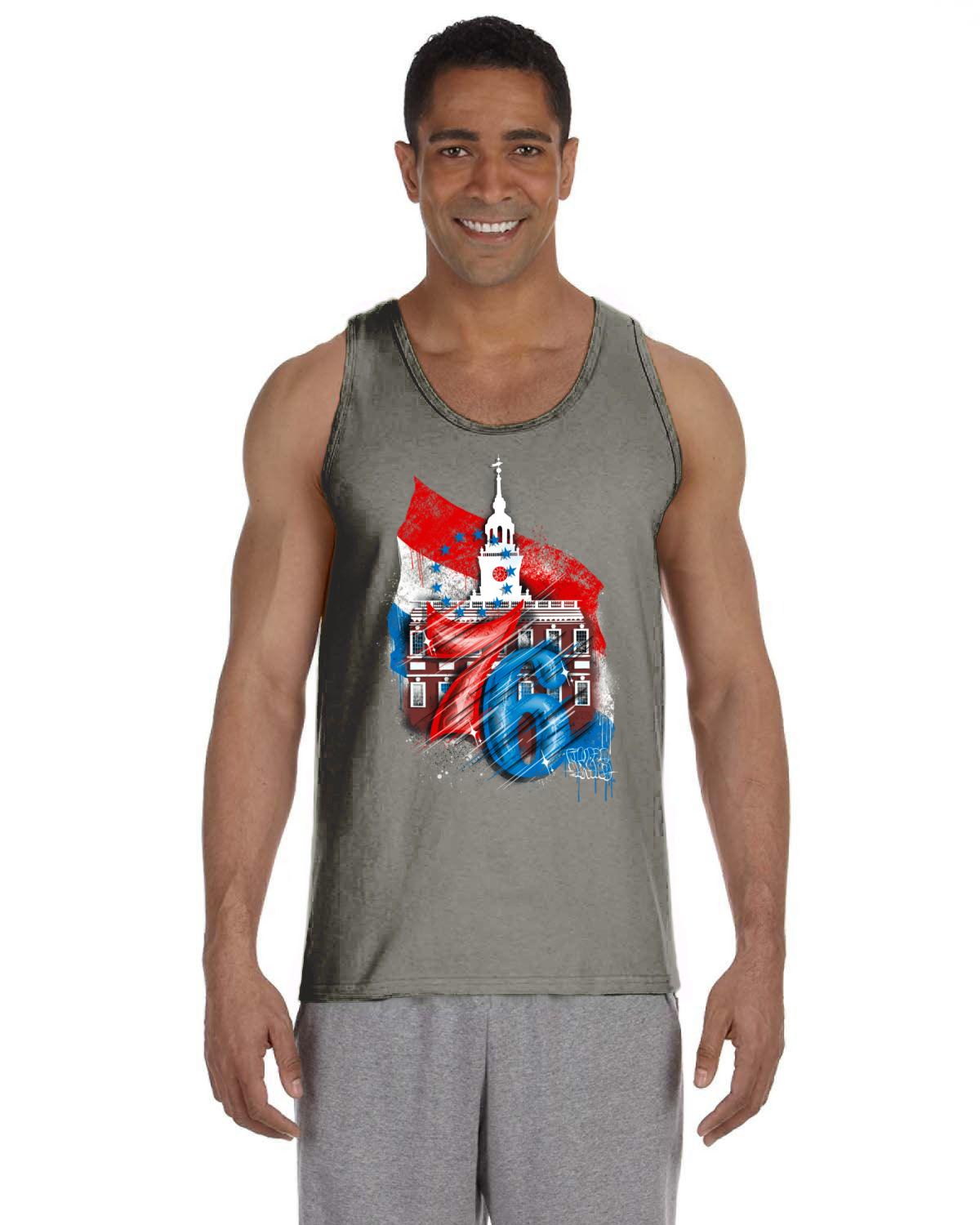 76ers Independence Tank (Gildan Adult Ultra Cotton 10 oz./lin. yd. Tank | G220)
