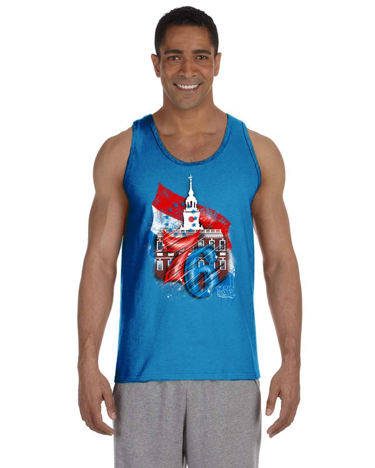 76ers Independence Tank (Gildan Adult Ultra Cotton 10 oz./lin. yd. Tank | G220)