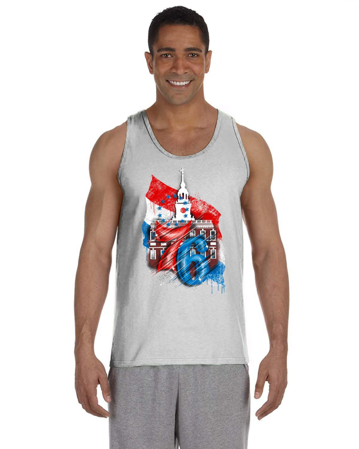 76ers Independence Tank (Gildan Adult Ultra Cotton 10 oz./lin. yd. Tank | G220)