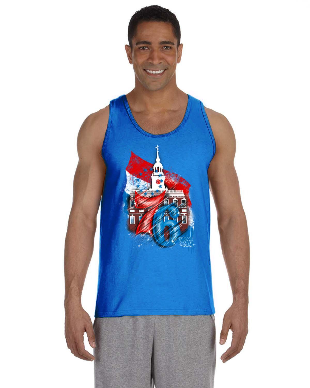 76ers Independence Tank (Gildan Adult Ultra Cotton 10 oz./lin. yd. Tank | G220)