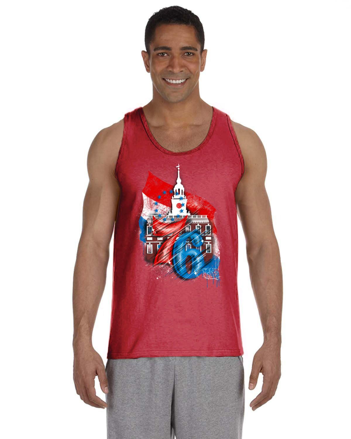 76ers Independence Tank (Gildan Adult Ultra Cotton 10 oz./lin. yd. Tank | G220)