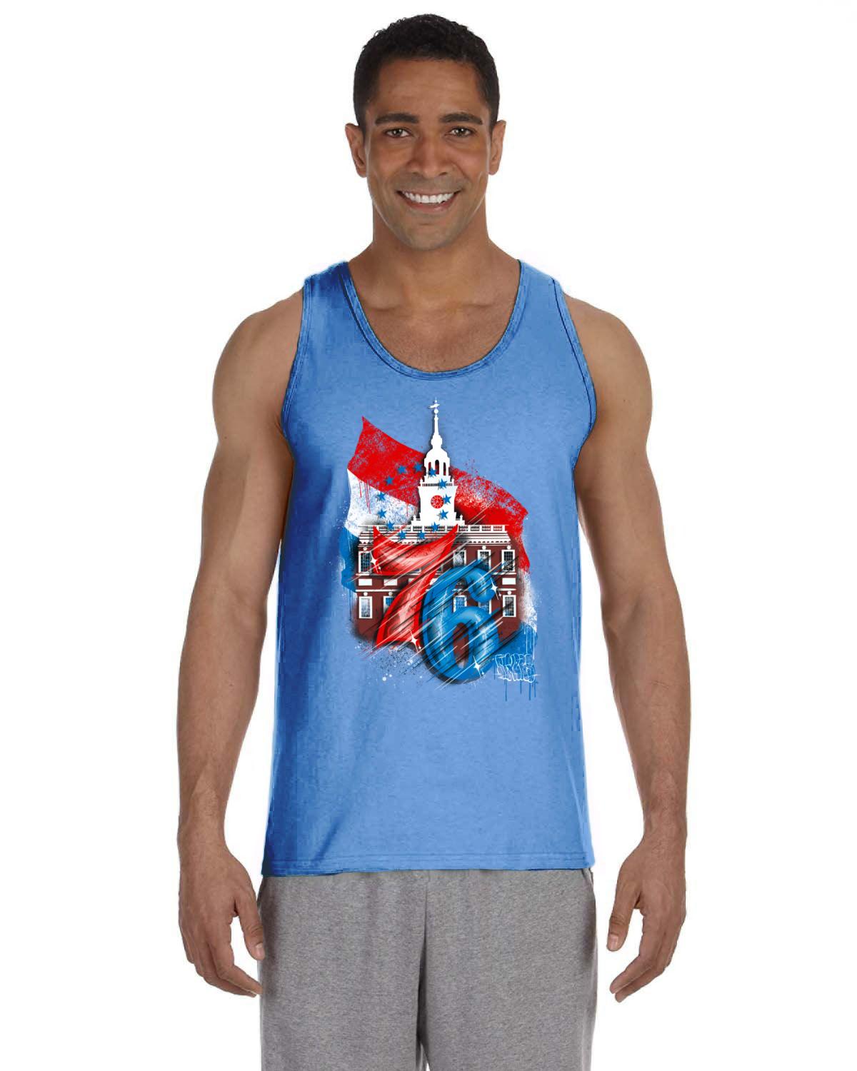 76ers Independence Tank (Gildan Adult Ultra Cotton 10 oz./lin. yd. Tank | G220)