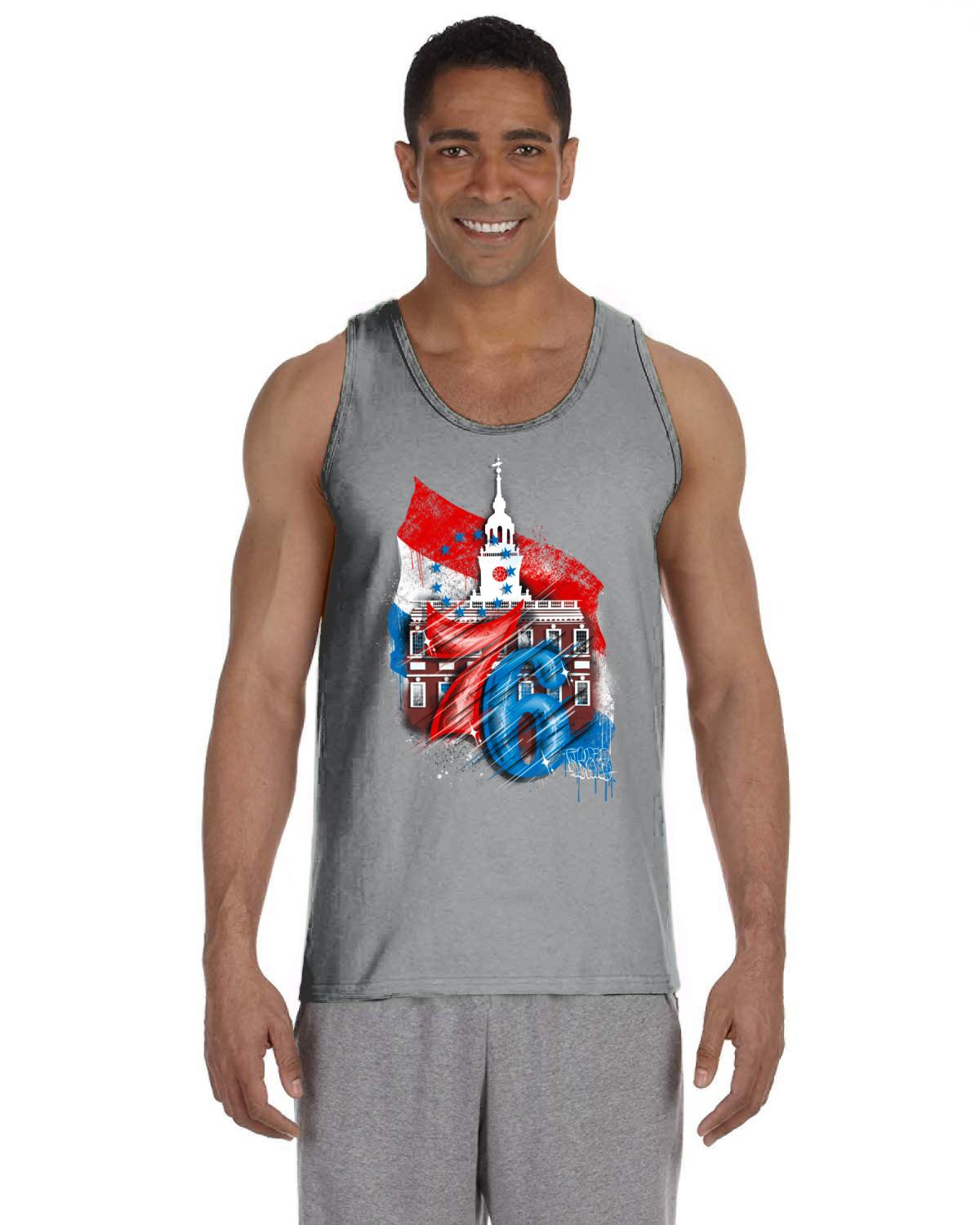 76ers Independence Tank (Gildan Adult Ultra Cotton 10 oz./lin. yd. Tank | G220)