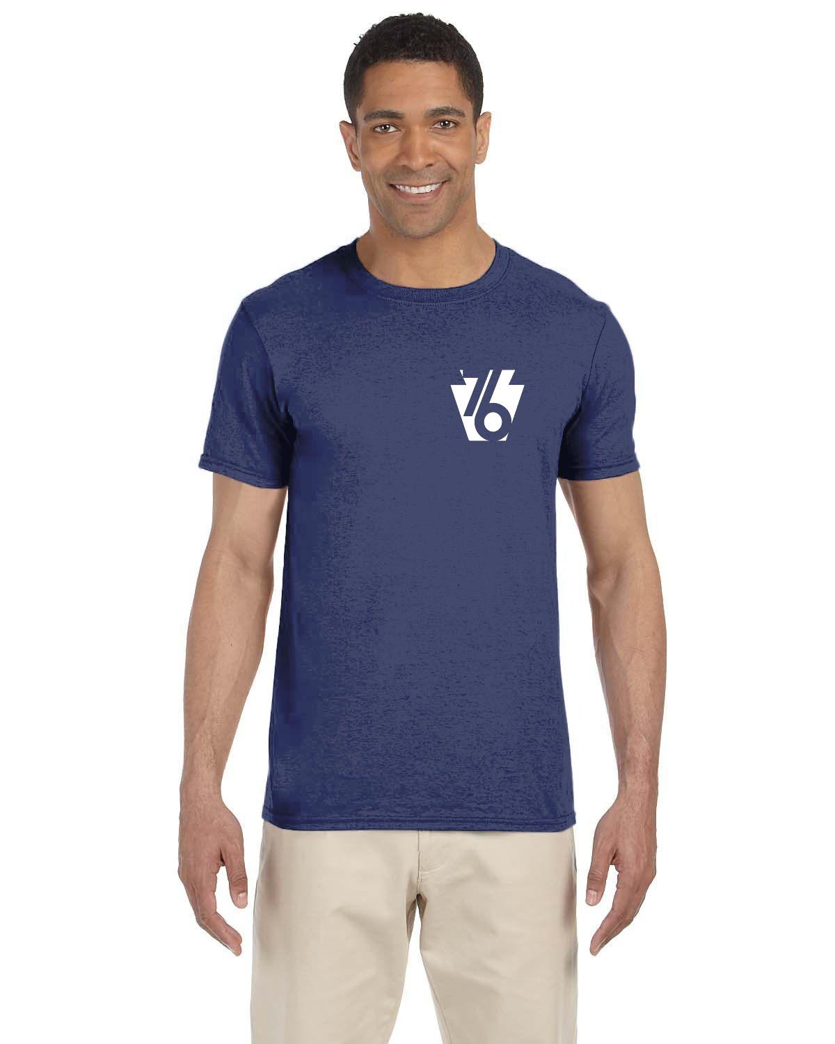 White 76 Keystone (Gildan Adult Softstyle 7.5 oz./lin. yd. T-Shirt | G640)