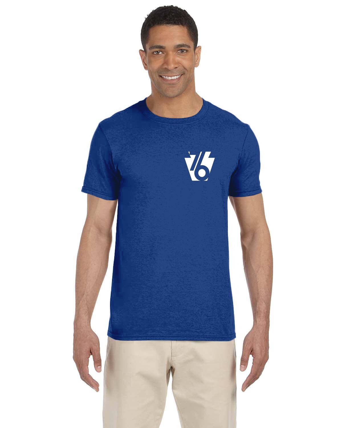 White 76 Keystone (Gildan Adult Softstyle 7.5 oz./lin. yd. T-Shirt | G640)