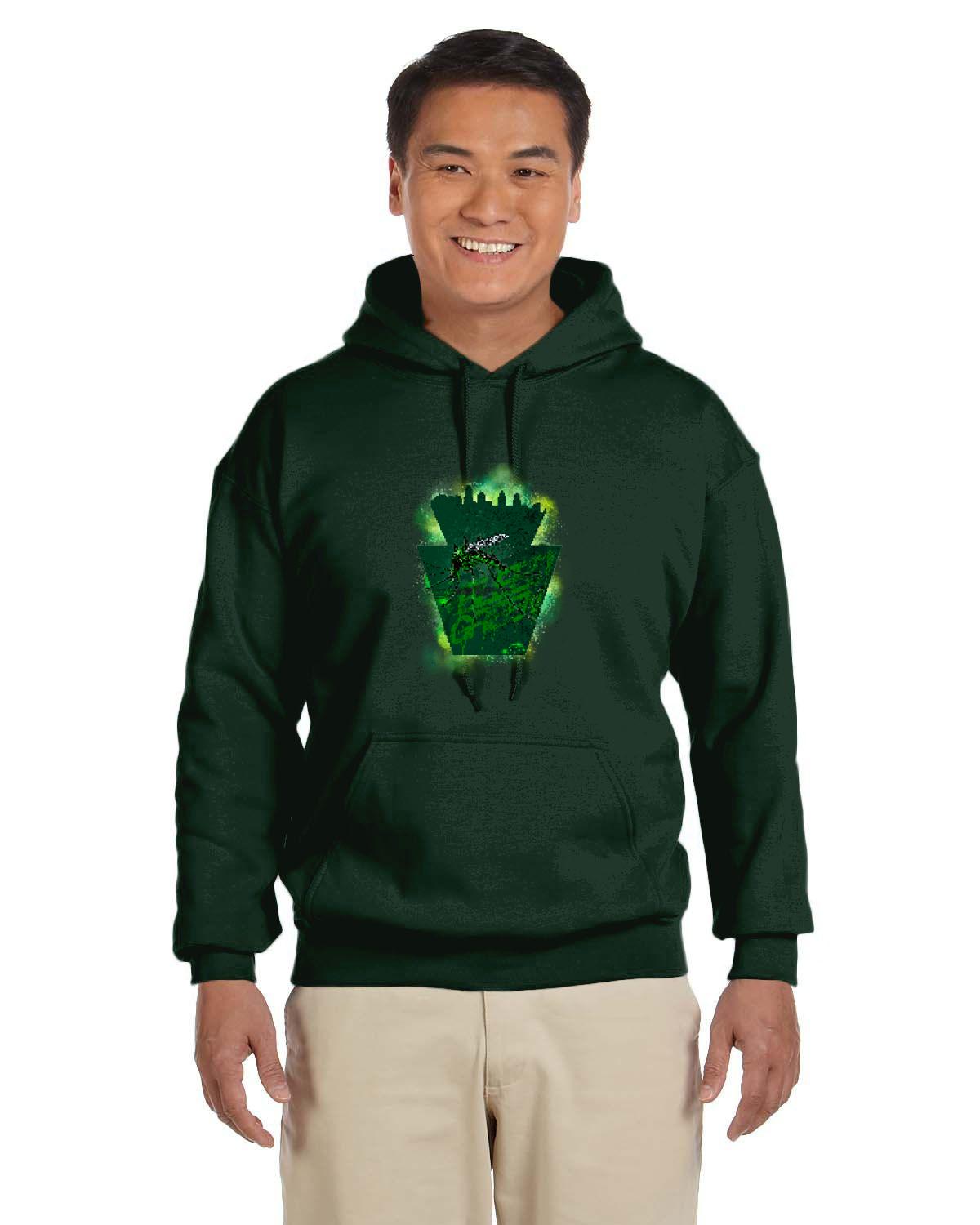 Bleed Green Gildan Adult Heavy Blend 13.3 oz./lin. yd., 50/50 Hood | G185