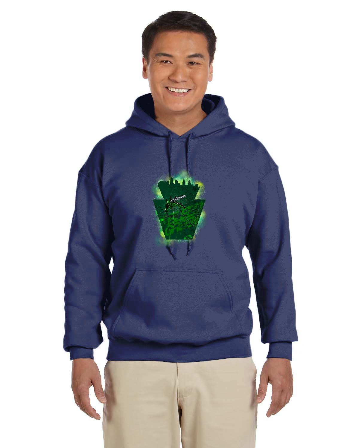 Bleed Green Gildan Adult Heavy Blend 13.3 oz./lin. yd., 50/50 Hood | G185