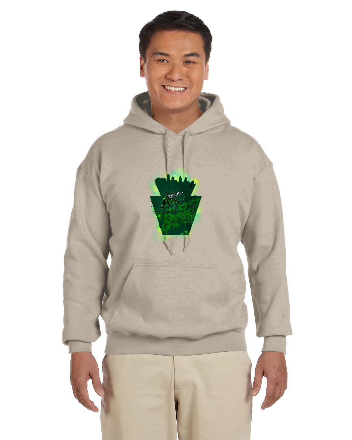 Bleed Green Gildan Adult Heavy Blend 13.3 oz./lin. yd., 50/50 Hood | G185