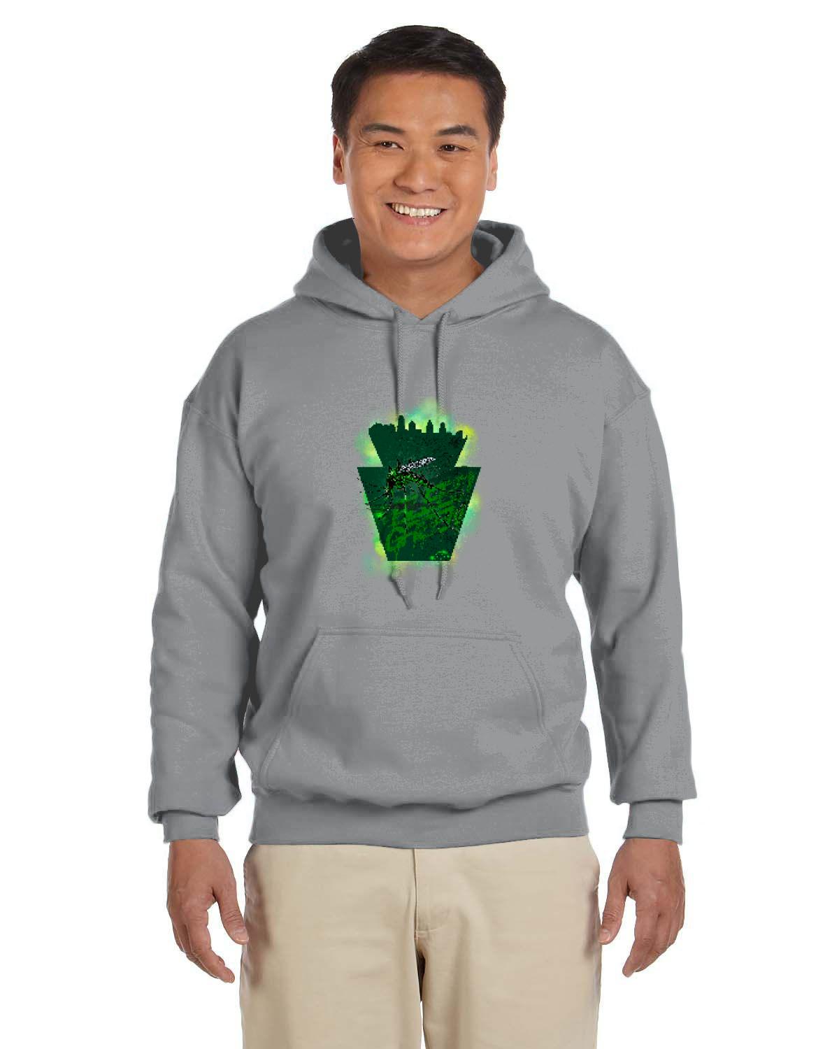 Bleed Green Gildan Adult Heavy Blend 13.3 oz./lin. yd., 50/50 Hood | G185