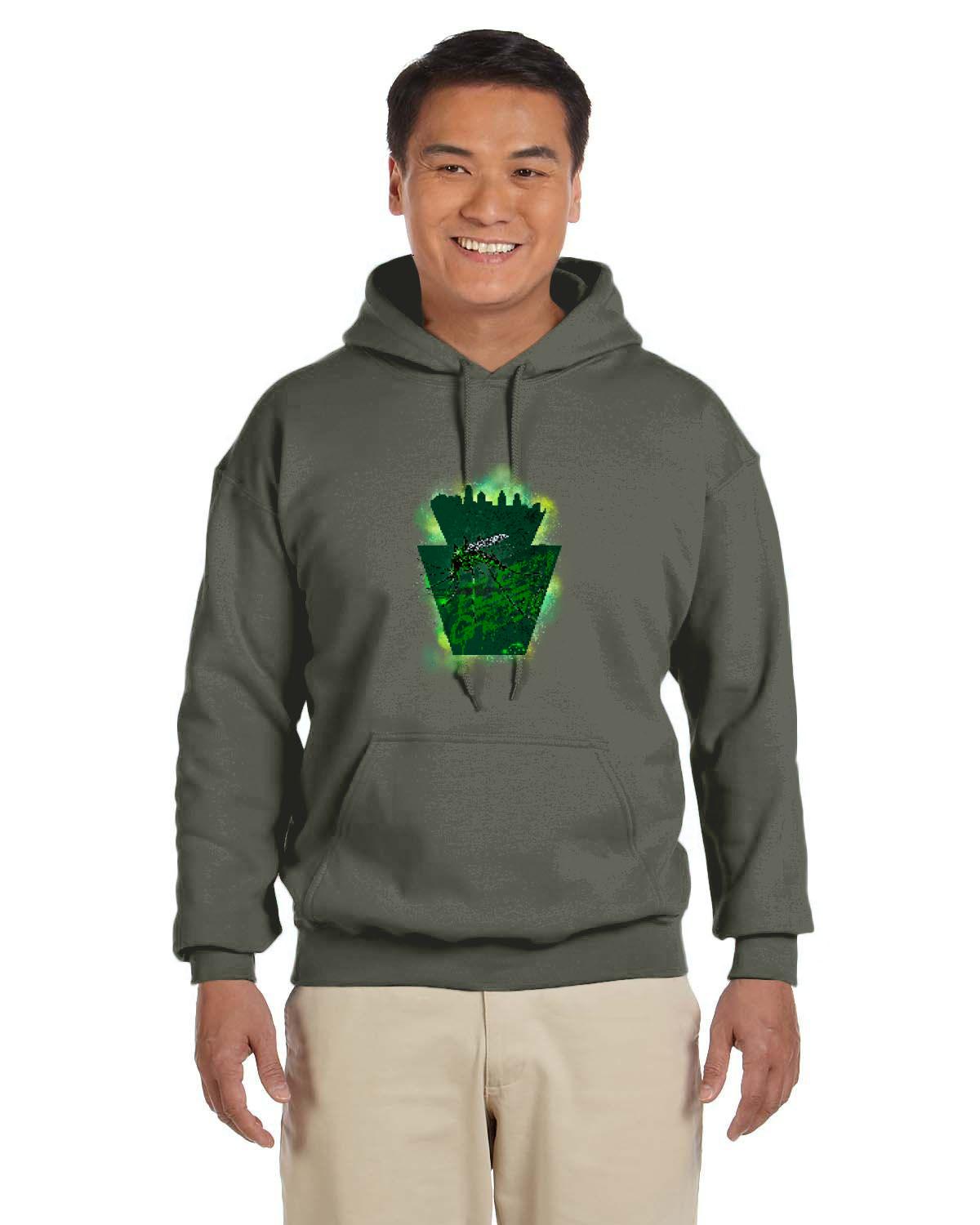 Bleed Green Gildan Adult Heavy Blend 13.3 oz./lin. yd., 50/50 Hood | G185