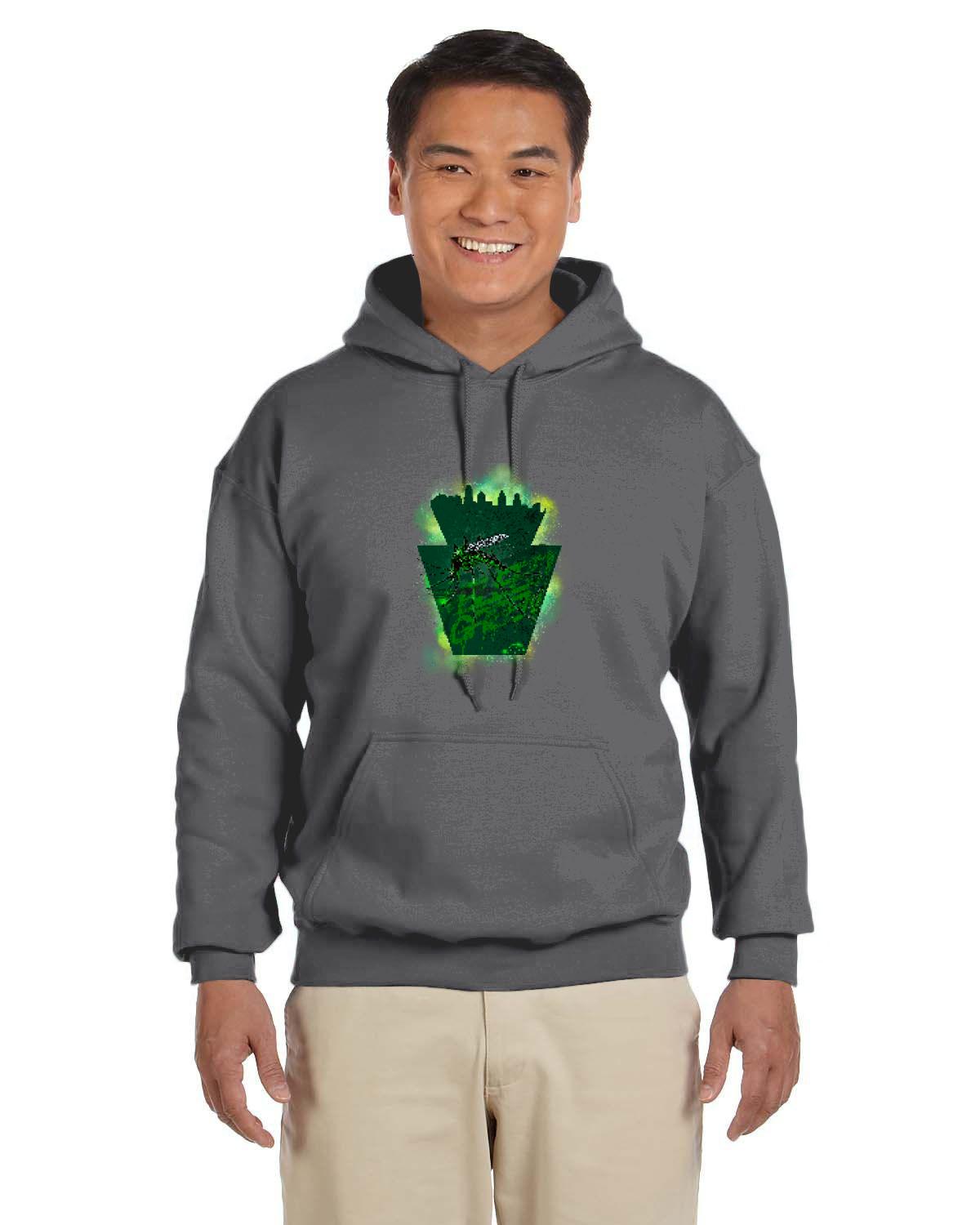Bleed Green Gildan Adult Heavy Blend 13.3 oz./lin. yd., 50/50 Hood | G185